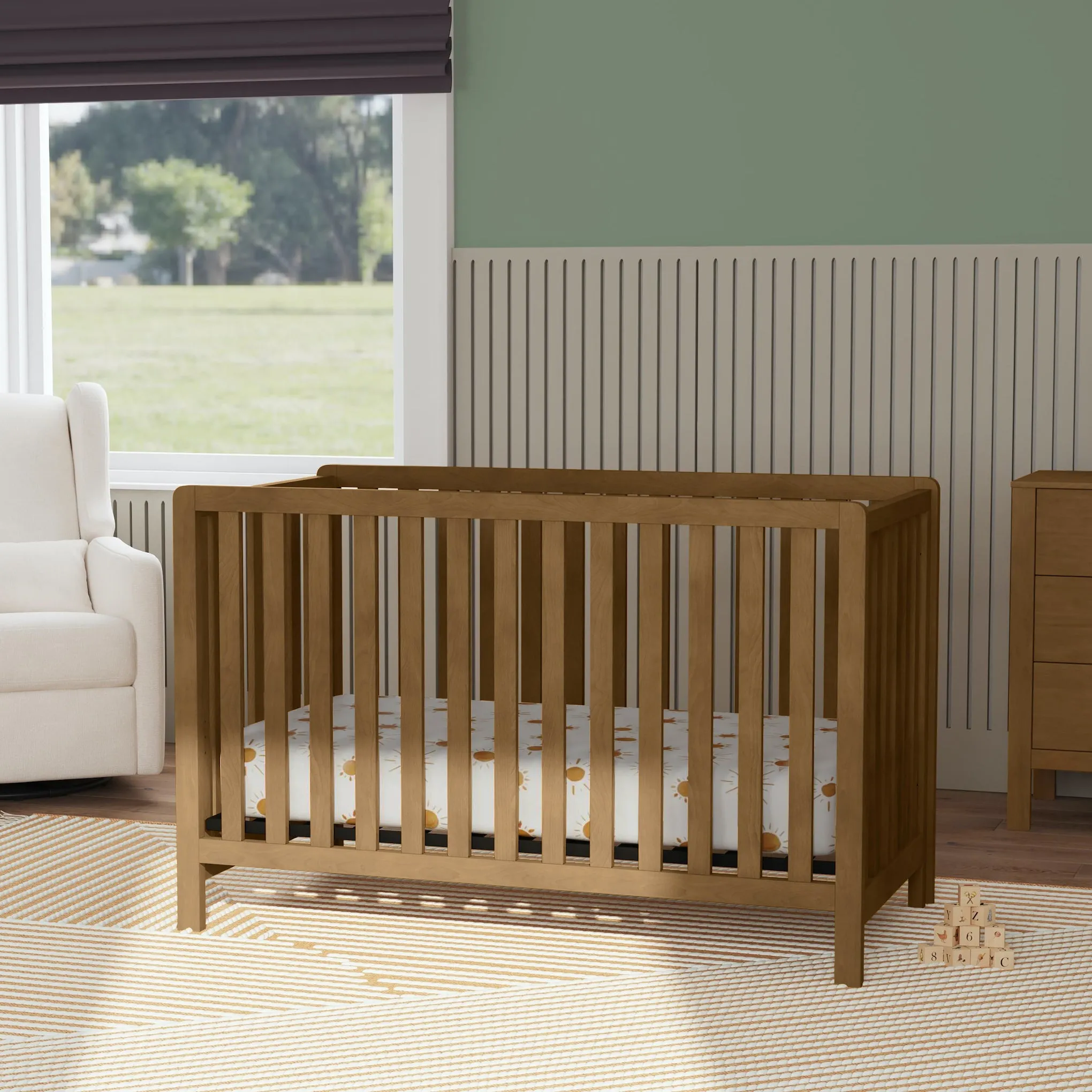 Colby 4-in-1 Low-Profile Convertible Crib