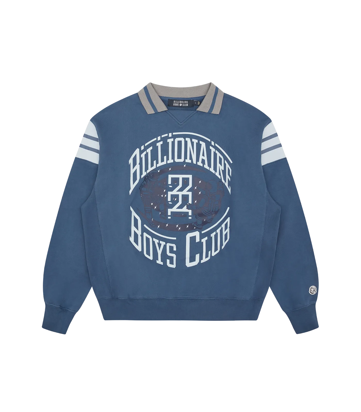 COLLARED CREWNECK - BLUE