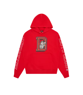 COLLEGE POPOVER BUTTON HOOD - RED