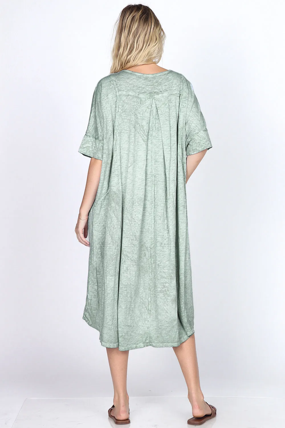 Cotton Slub Kaftan Dress