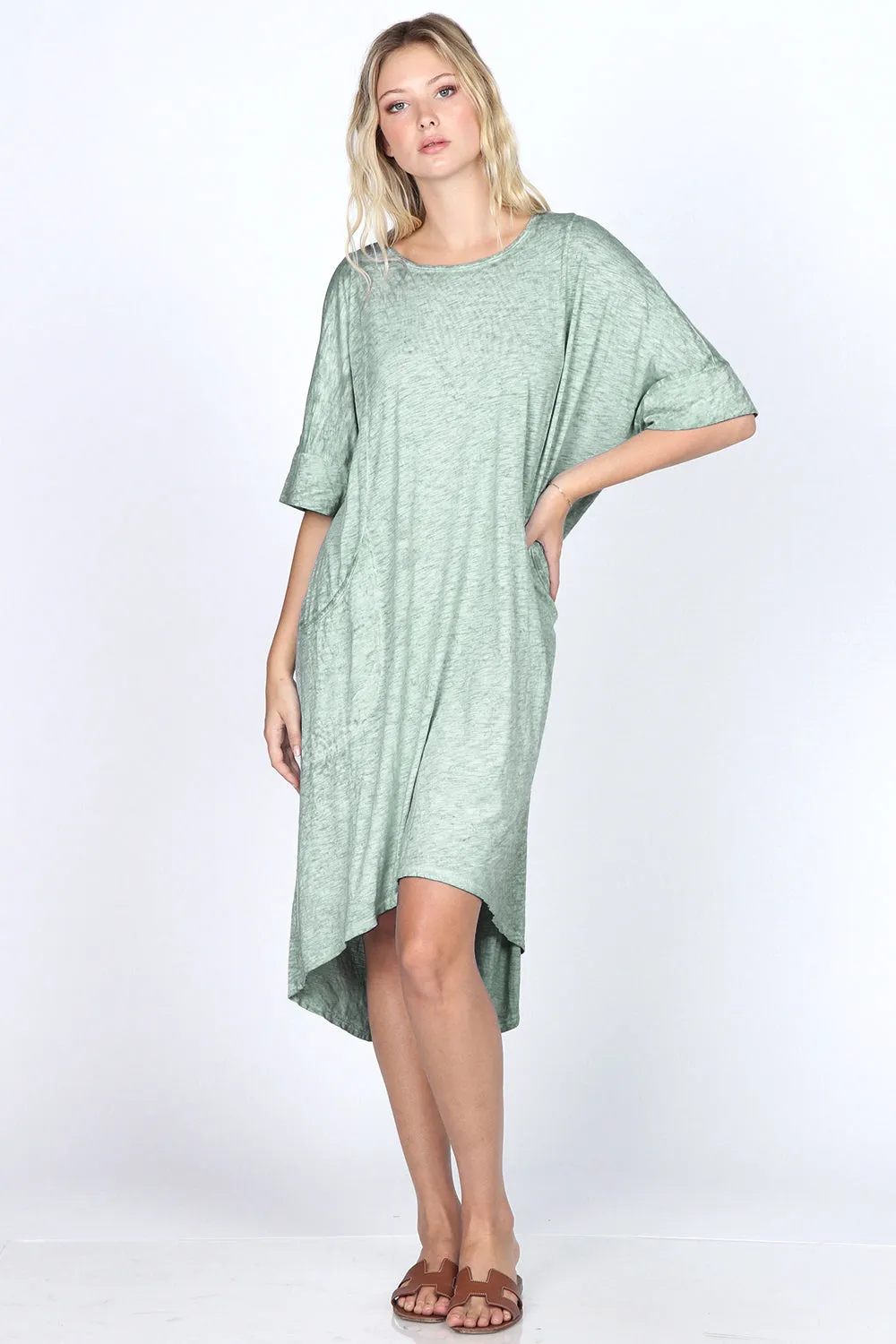 Cotton Slub Kaftan Dress