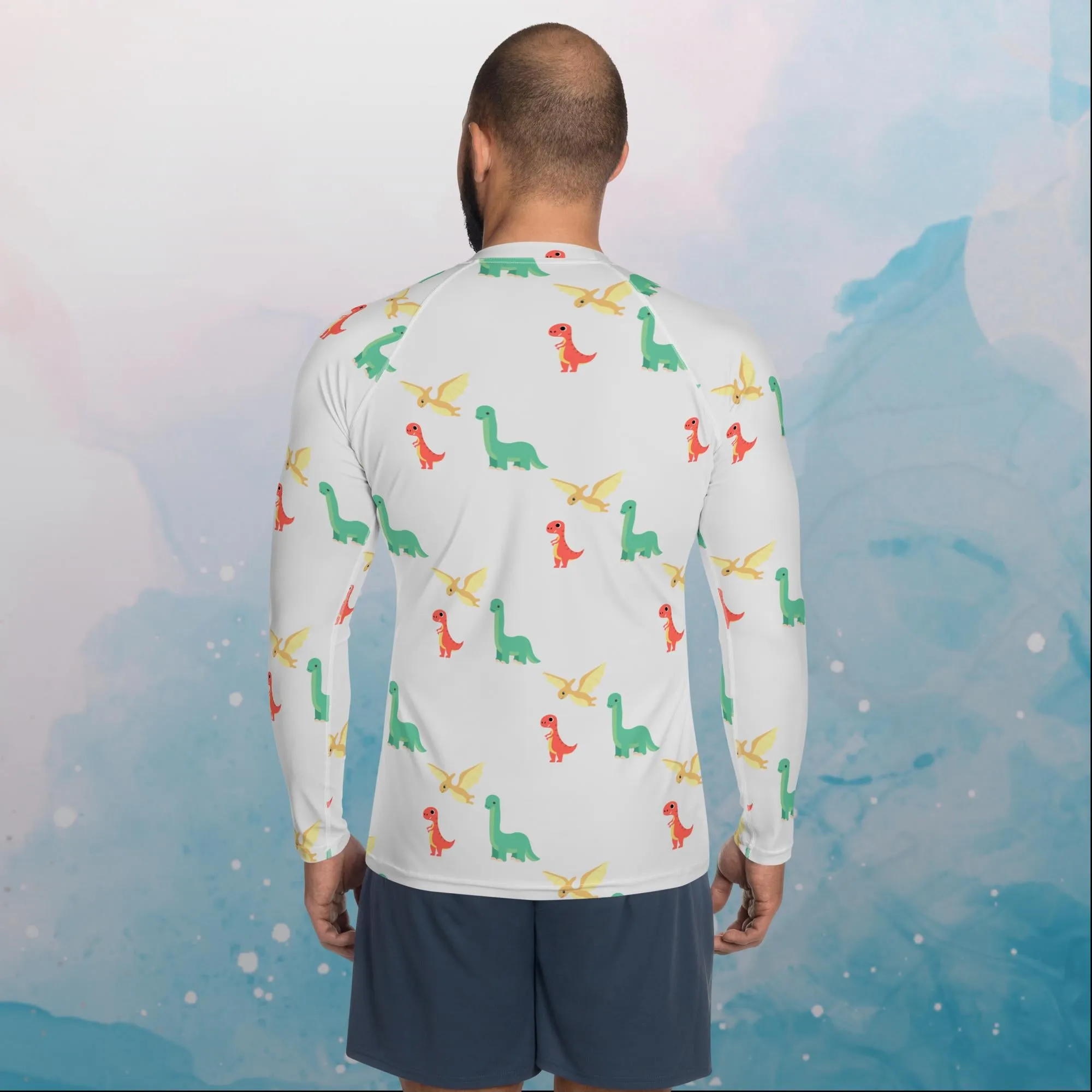 Cute Dinos Mens Rash Guard