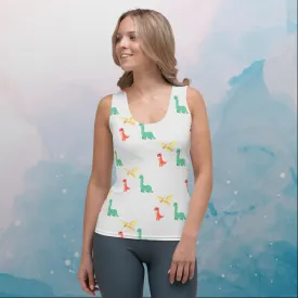 Cute Dinosaurs Print Womens Tank Top