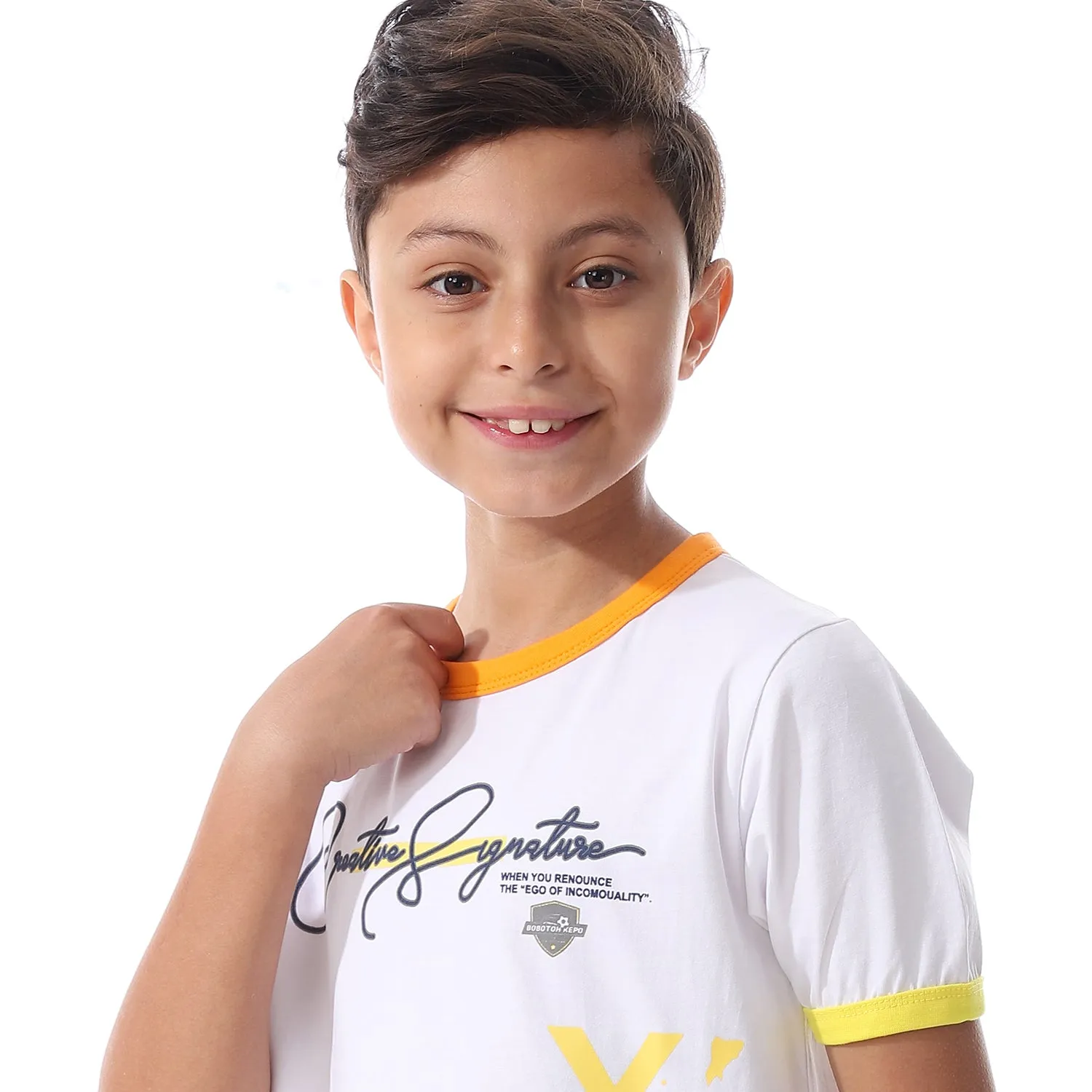 Diadora Boys Printed Cotton T-Shirt