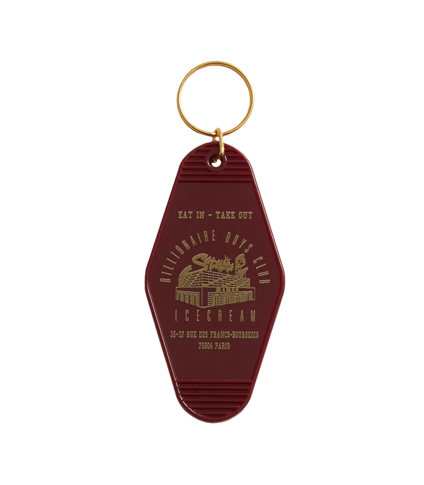 DINER KEYRING - BURGUNDY