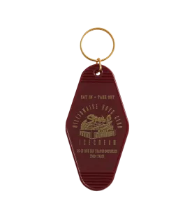 DINER KEYRING - BURGUNDY