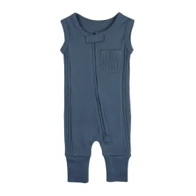 Dolphin Ribbed Sleeveless Romper