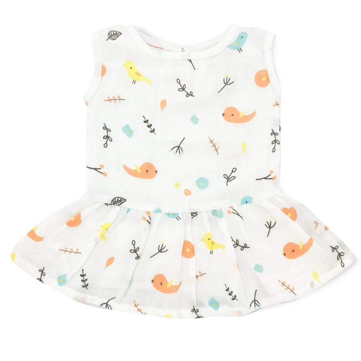 Drop Waist Sleeveless Muslin Frock for Baby Girl- Organic Cotton (Pack of 2)