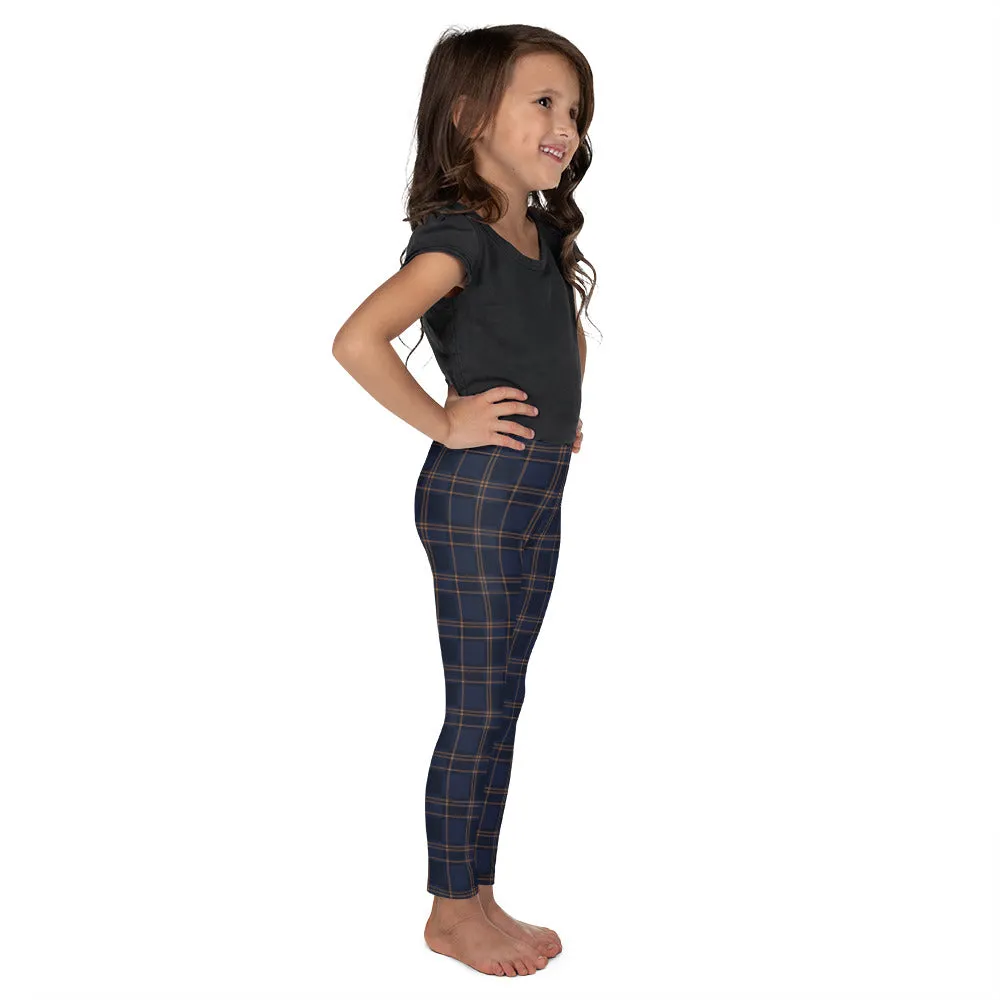 ELEVATED ESSENTIALS, THE PERFECT KID'S LEGGING VINTAGE PLAID NAVY AND BLACK