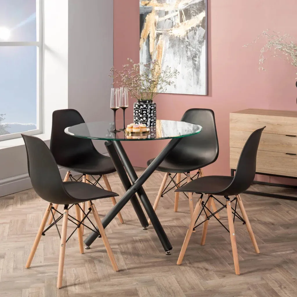 EMMY WOODEN LEG DINING CHAIR