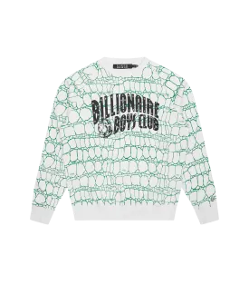 GATOR CAMO ARCH LOGO CREWNECK - WHITE