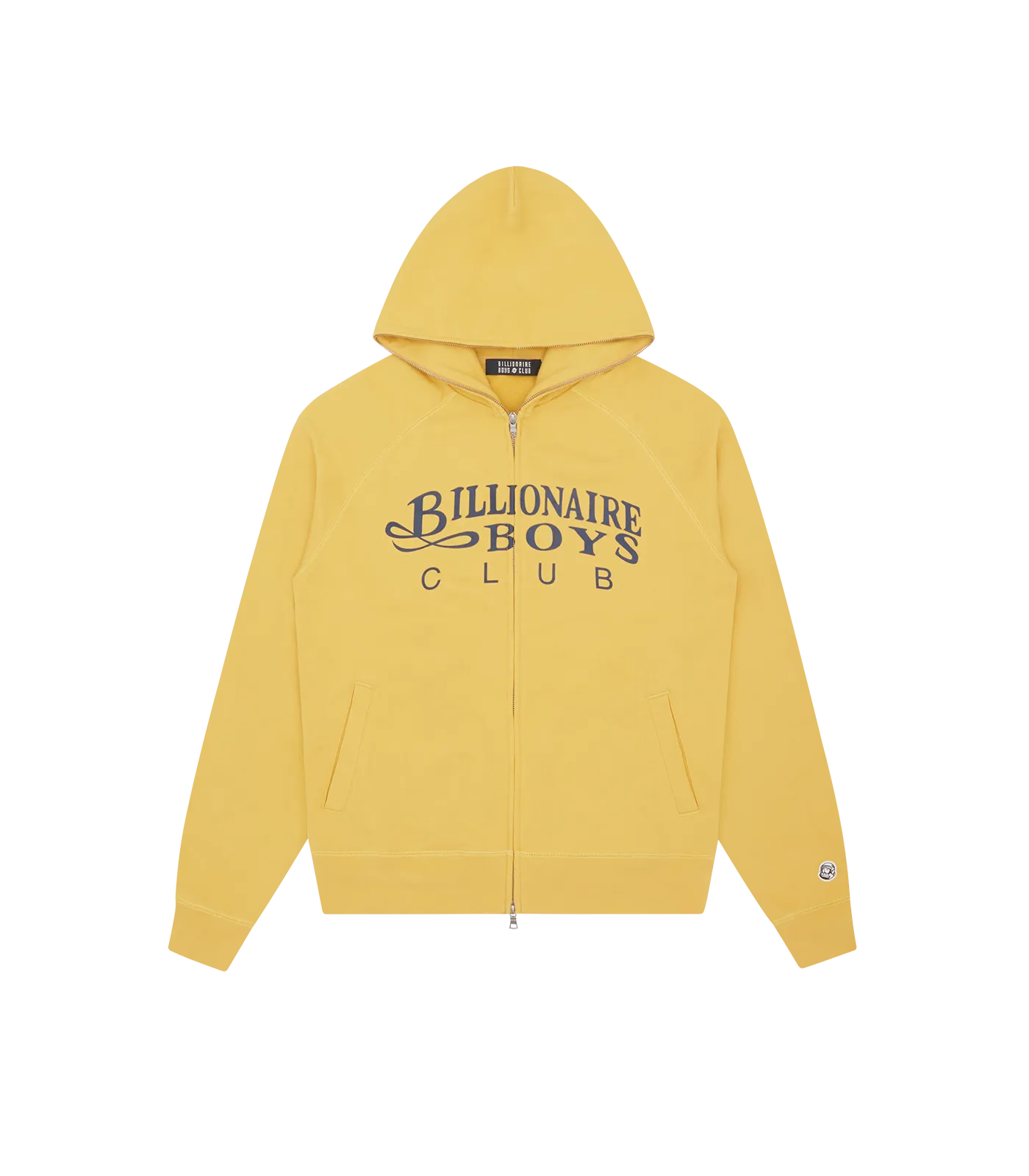 GENTLEMAN LOGO ZIP THROUGH HOOD - YELLOW