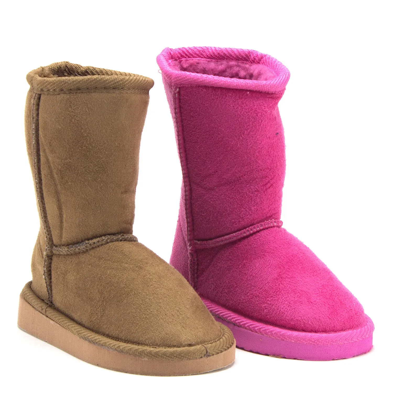 Girls Betty-01 Classic Slip On Fur Lined Fashion Winter Boots