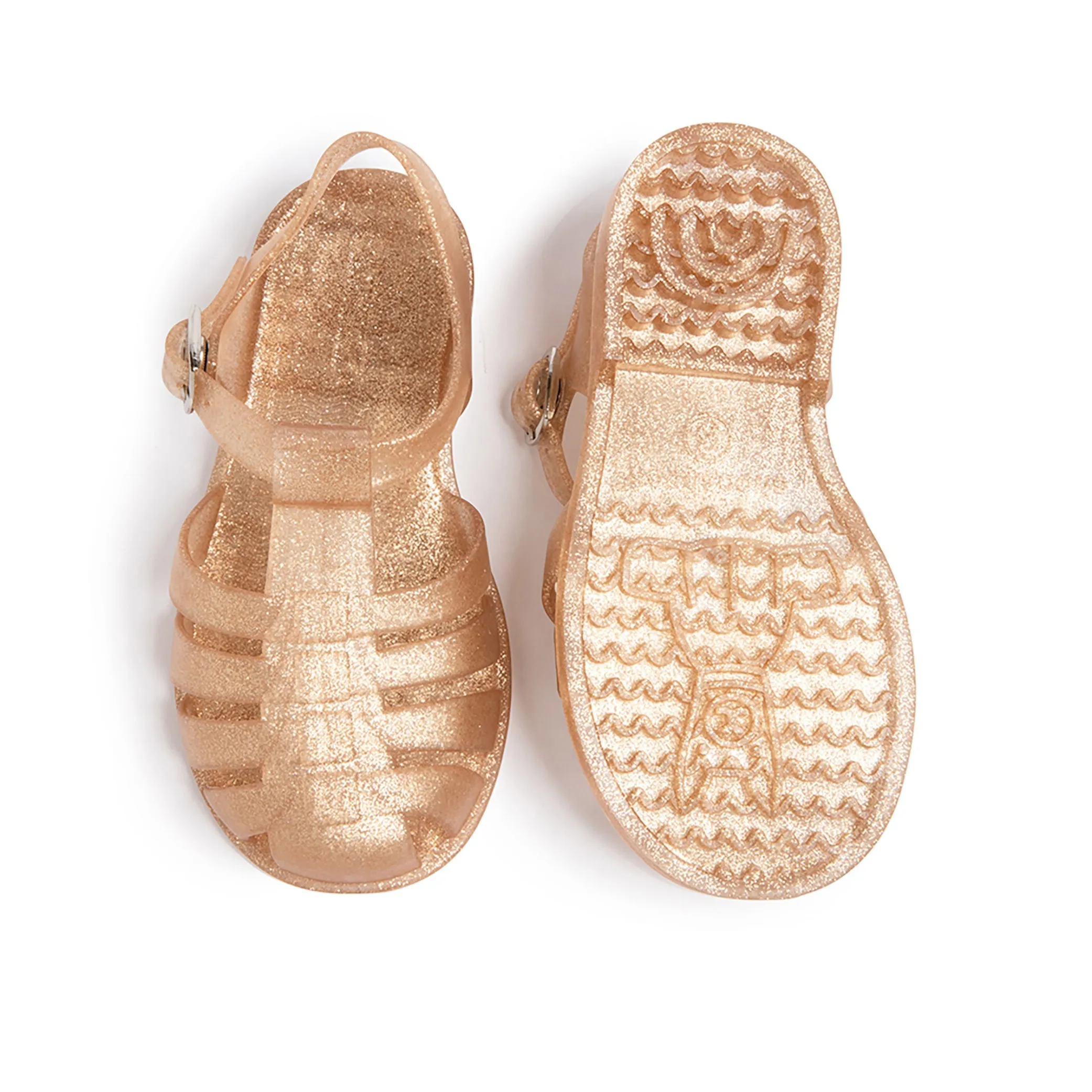 Girls Jelly Sandals in Gold - Cali