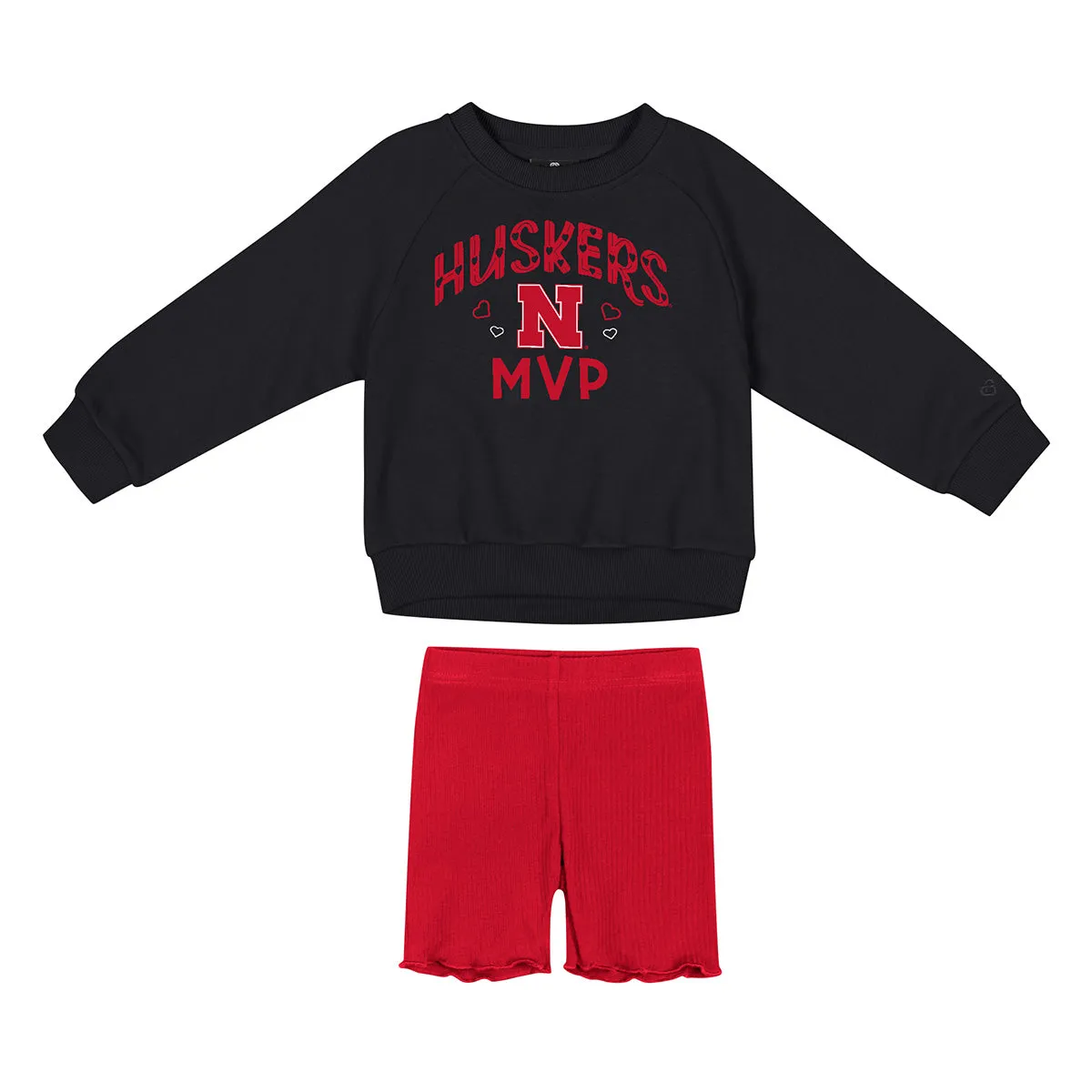 Girls' Nebraska Huskers Toddler Beta Fleece And Short Set