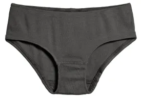 Girls Organic Cotton Brief | Charcoal