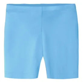 Girls Soft 100% Cotton Bike Shorts | Bright Light Blue