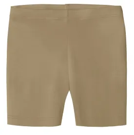 Girls Soft 100% Cotton Bike Shorts | Khaki