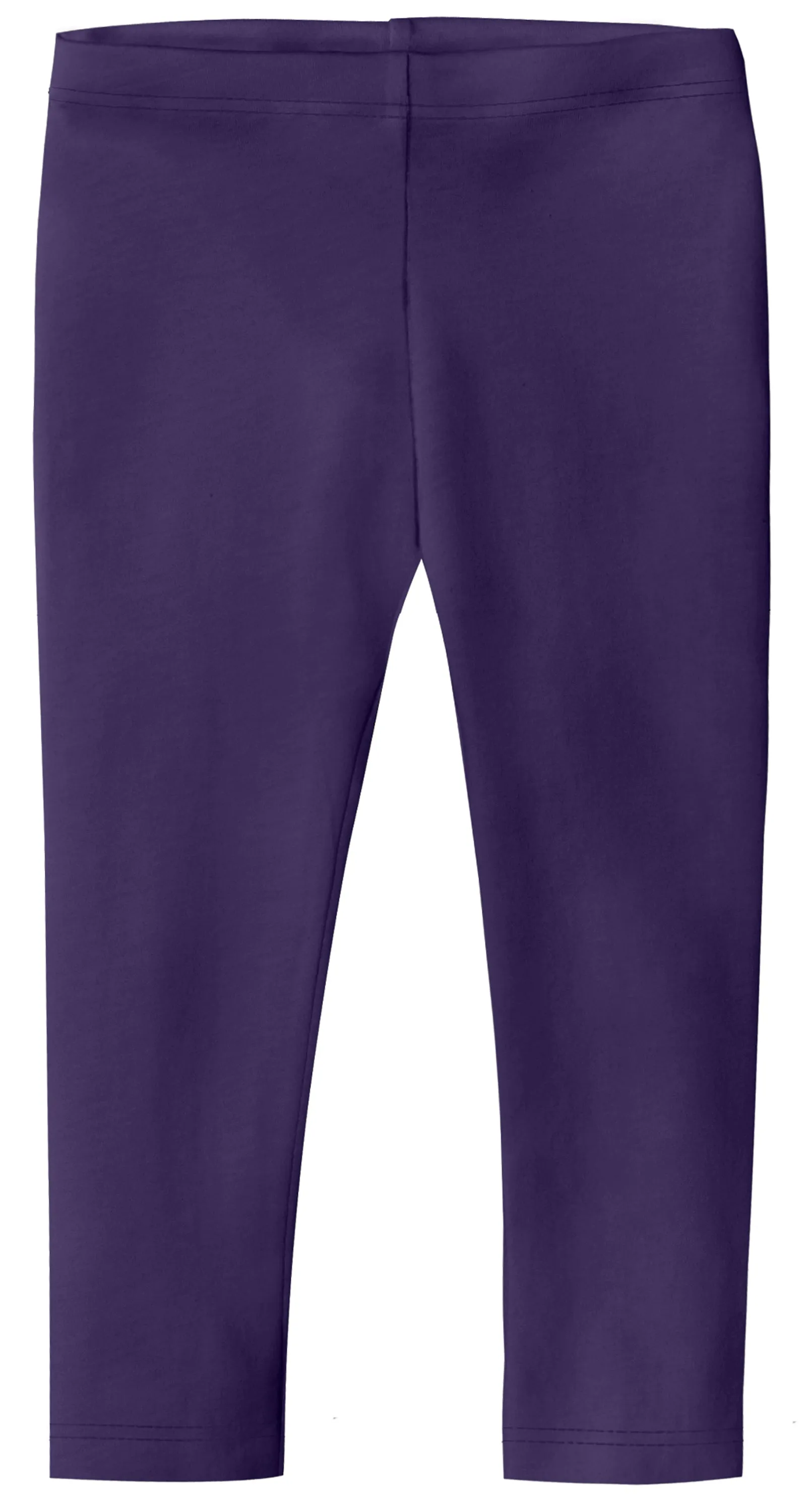 Girls Soft 100% Cotton Capri Leggings | Purple