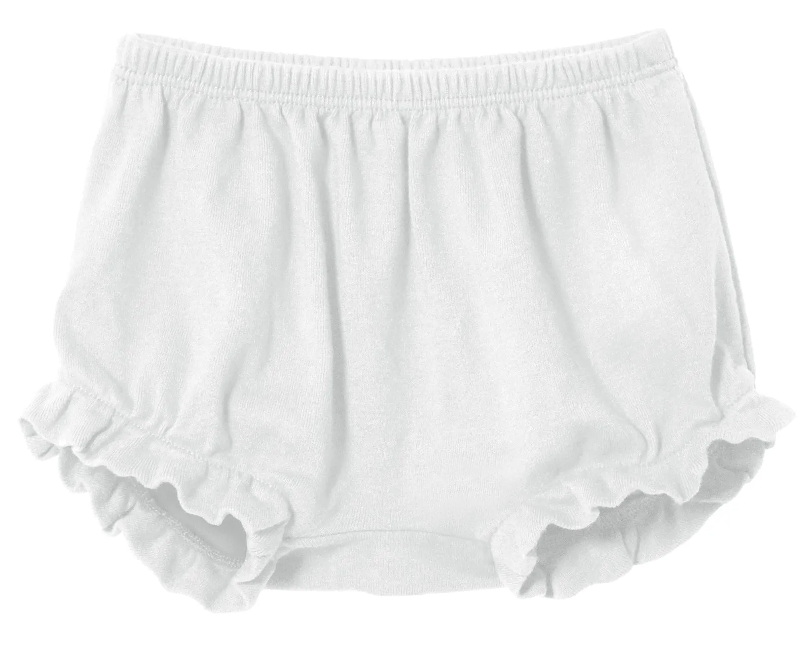 Girls Soft Cotton Bloomer Diaper Cover | White