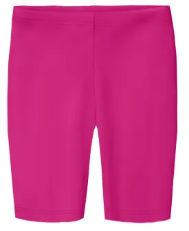 Girls Soft Cotton Long Bike Shorts | Hot Pink