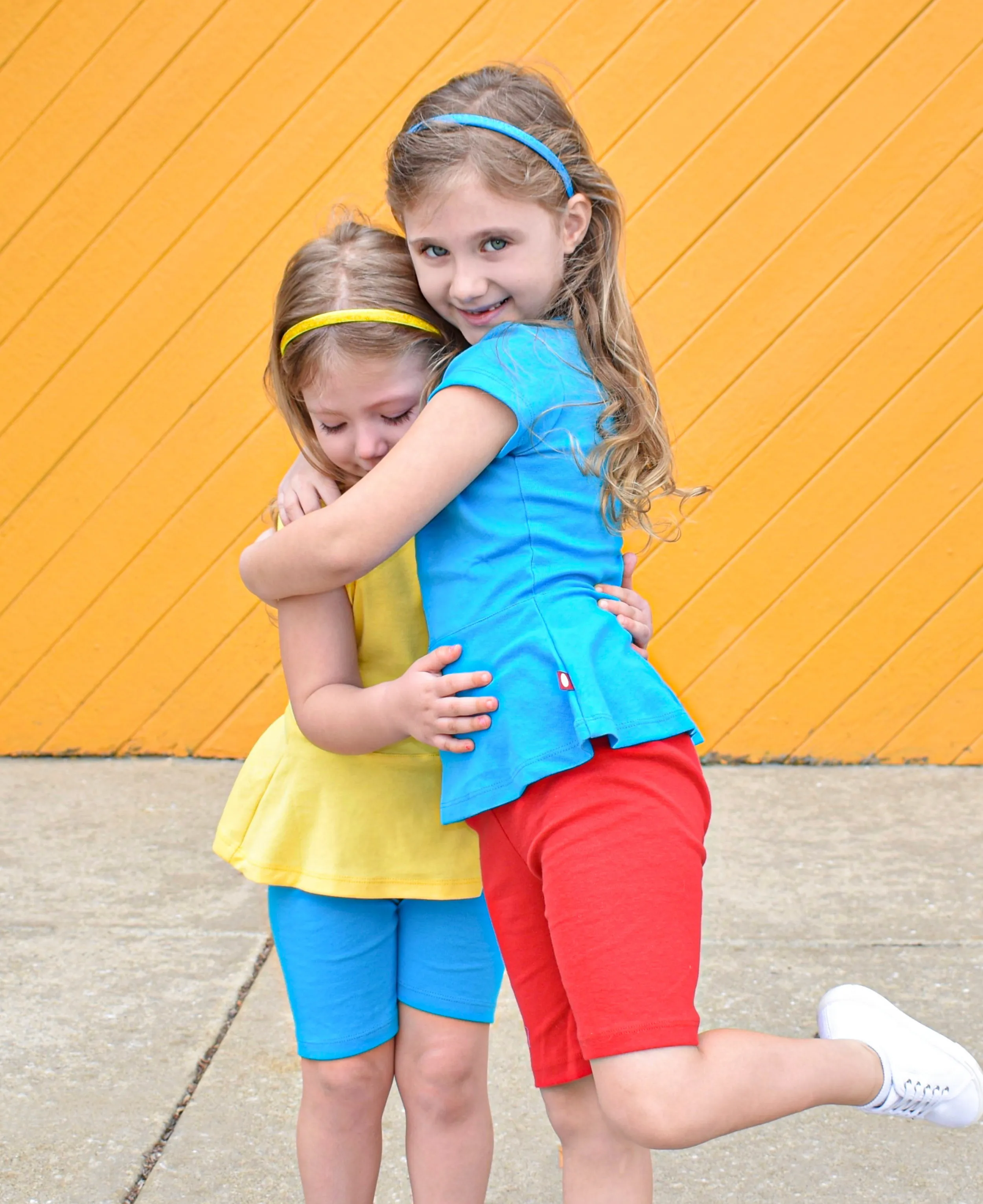 Girls Soft Cotton Long Bike Shorts | Navy