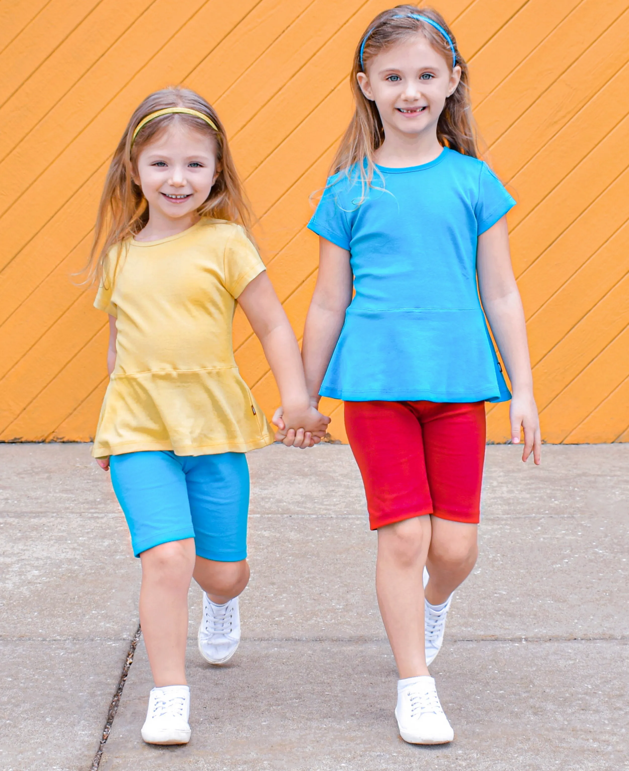 Girls Soft Cotton Long Bike Shorts | Navy