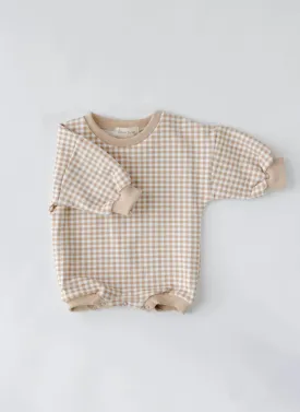 Goldie Gingham | Sweatshirt Romper