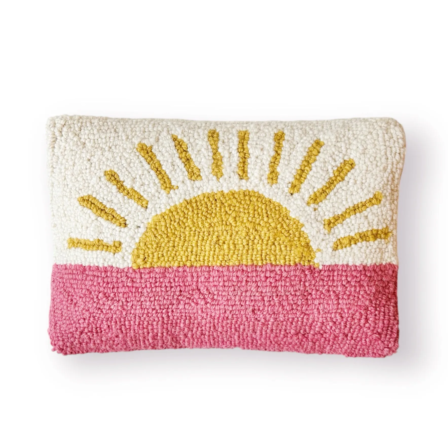 Hooked Sunrise Pillow