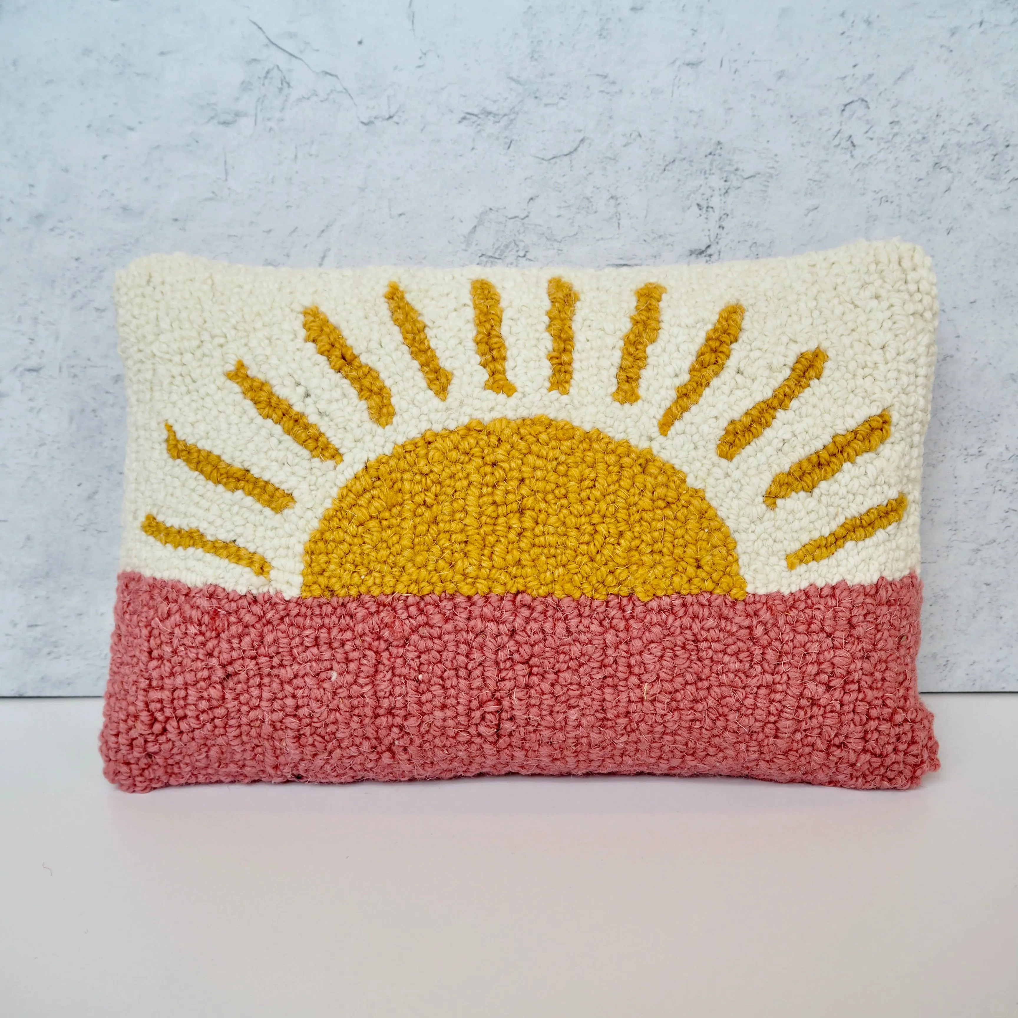 Hooked Sunrise Pillow