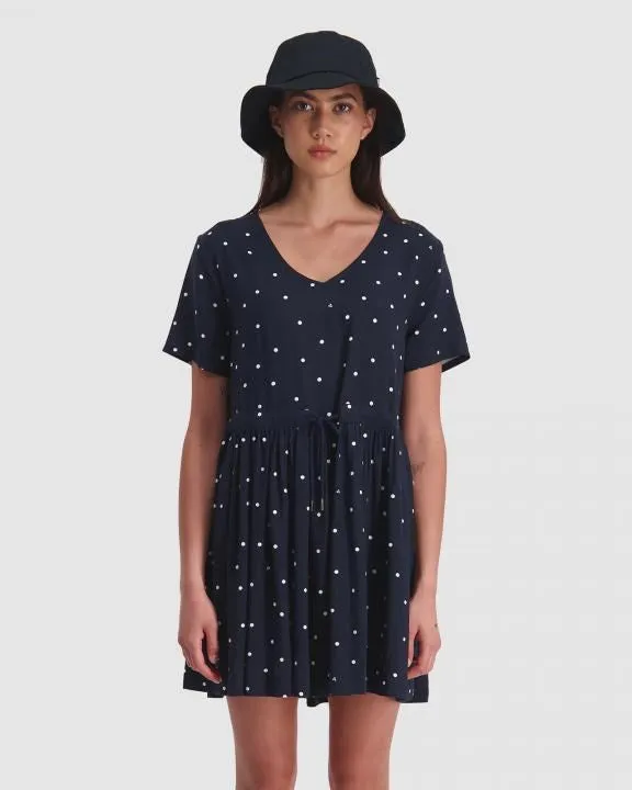 Huffer Picnic Florida Dress Navy White