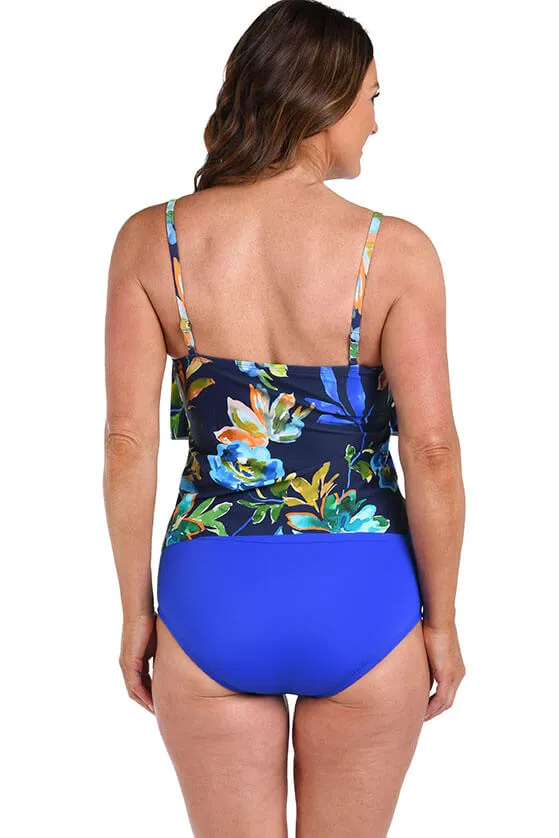 Indigo Vineyard Double Tier Tankini Top