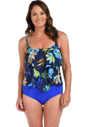 Indigo Vineyard Double Tier Tankini Top