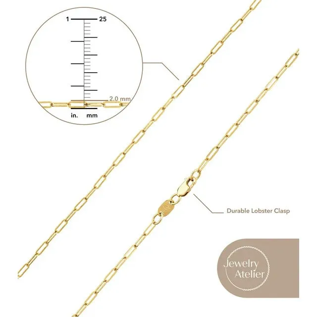 Jewelry Atelier Gold Chain Necklace Collection - 14K Solid Gold Filled Chain Necklaces