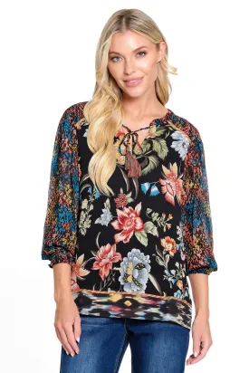 JOHN MARK FLORAL MULTI TOP - J34436TMMUL