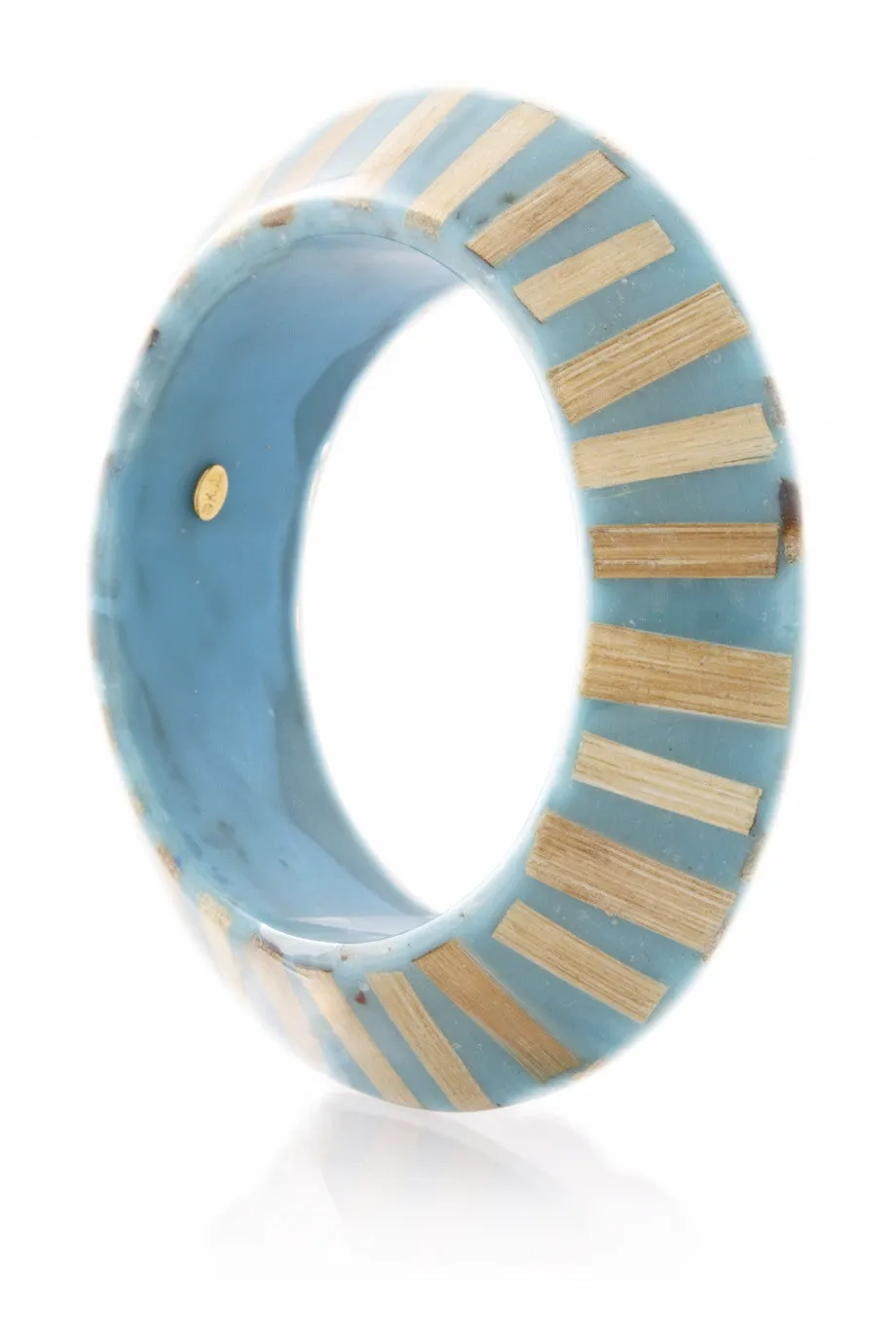 KENNETH JAY LANE ZEBRA Turquoise Resin Bangle