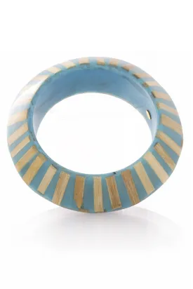 KENNETH JAY LANE ZEBRA Turquoise Resin Bangle