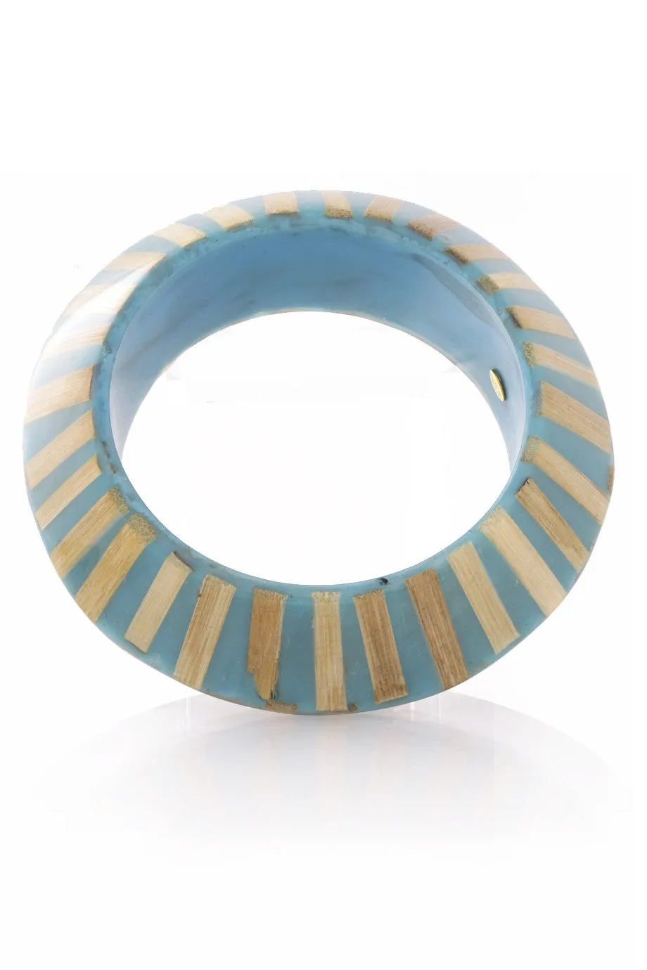 KENNETH JAY LANE ZEBRA Turquoise Resin Bangle