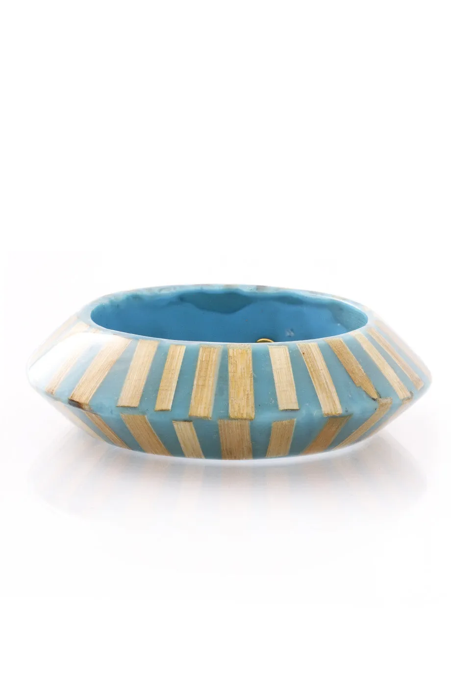 KENNETH JAY LANE ZEBRA Turquoise Resin Bangle