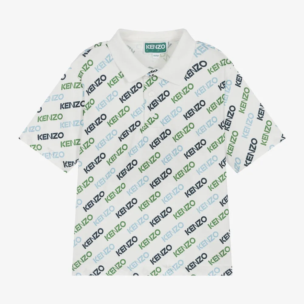 Kenzo All Over Logo Short Sleeve Polo