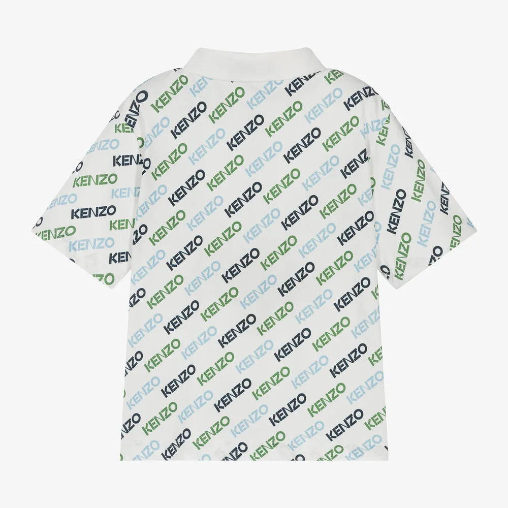 Kenzo All Over Logo Short Sleeve Polo