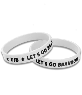 Let's Go Brandon - FJB Wristband - White