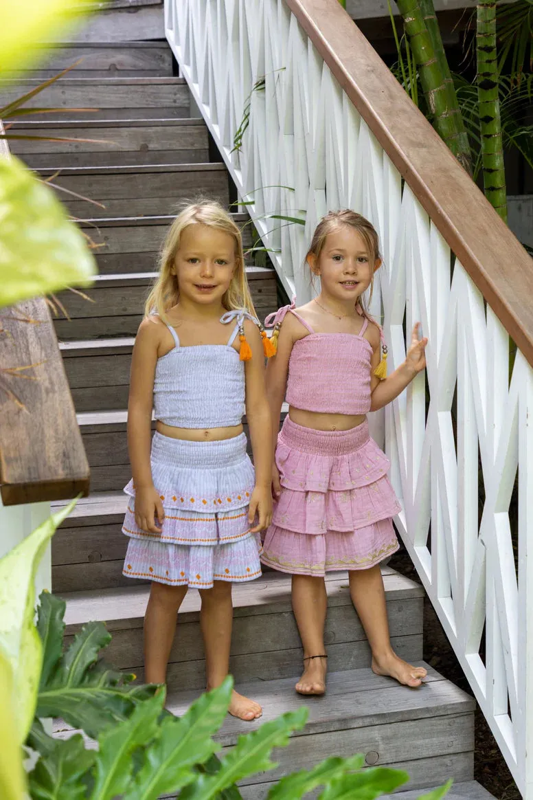 Louisa Smocked Top & Skirt Set