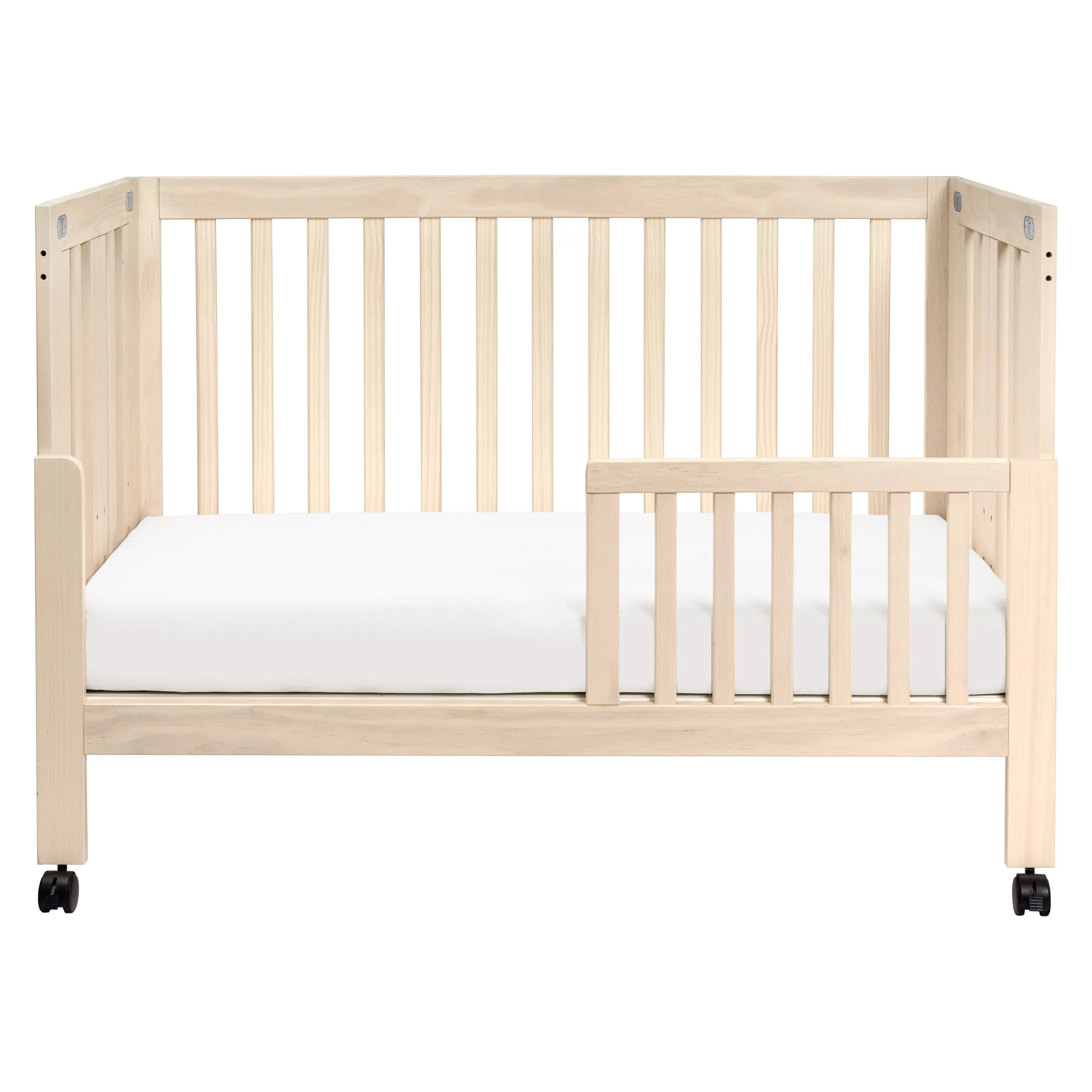 Maki Full-Size Portable Folding Crib with Toddler Bed Conversion Kit