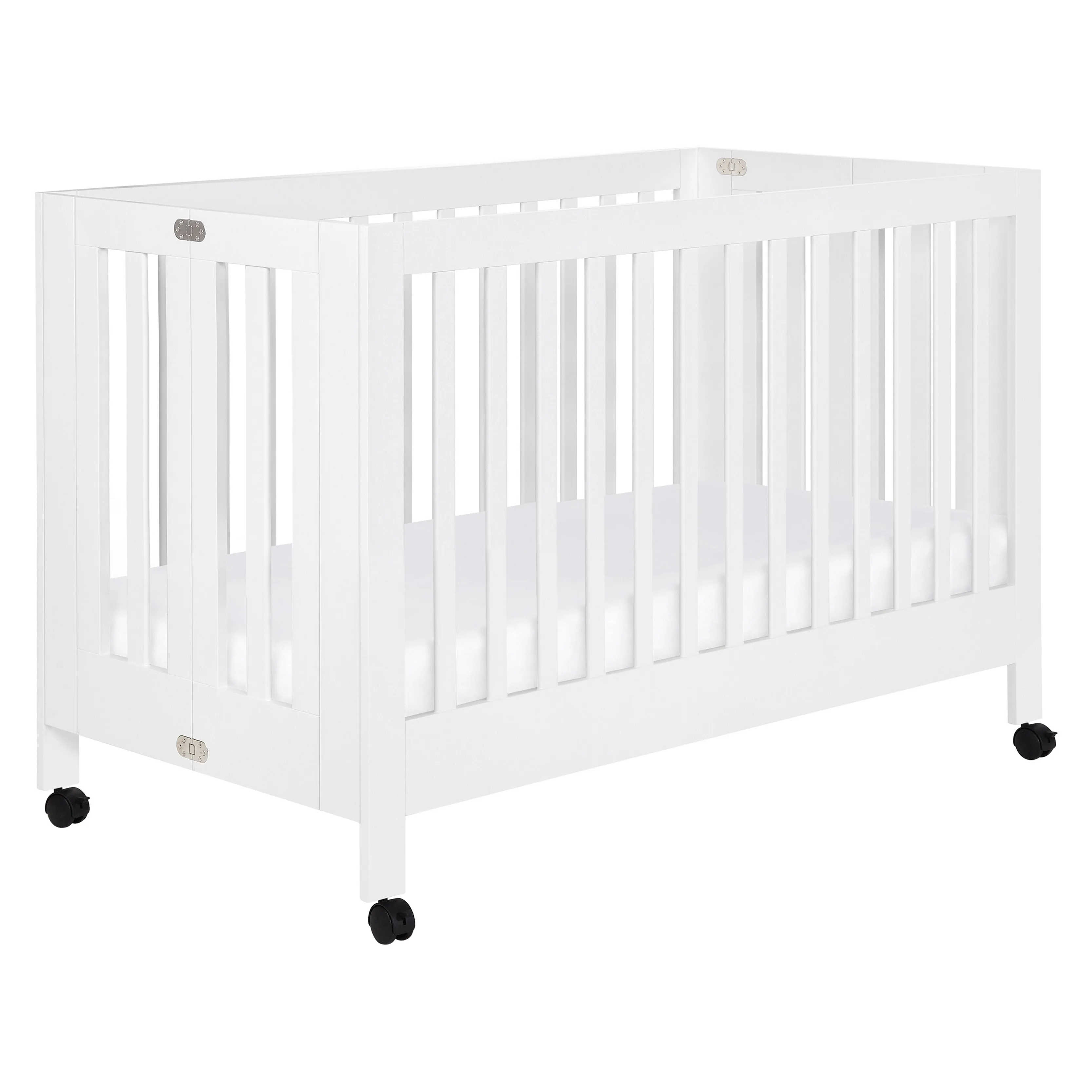 Maki Full-Size Portable Folding Crib with Toddler Bed Conversion Kit