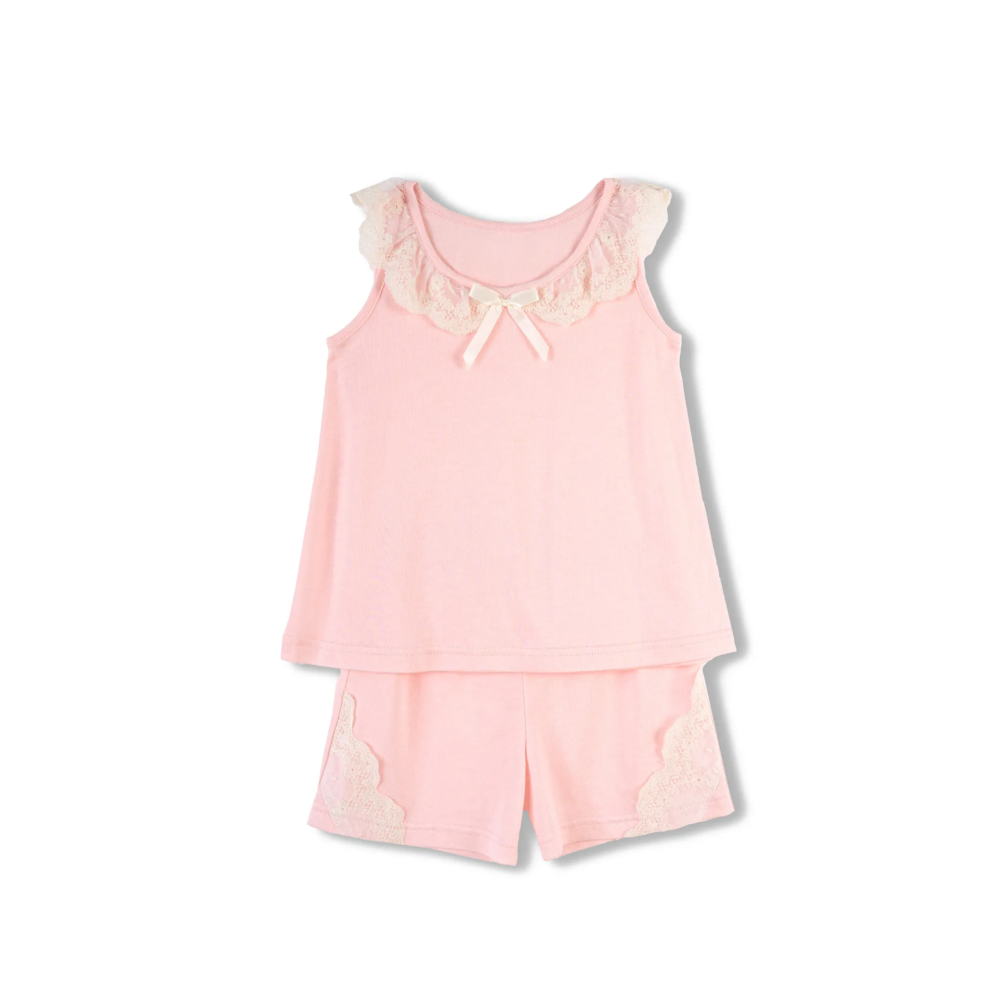 MELANIA GIRLS’ JERSEY COTTON PYJAMA PINK