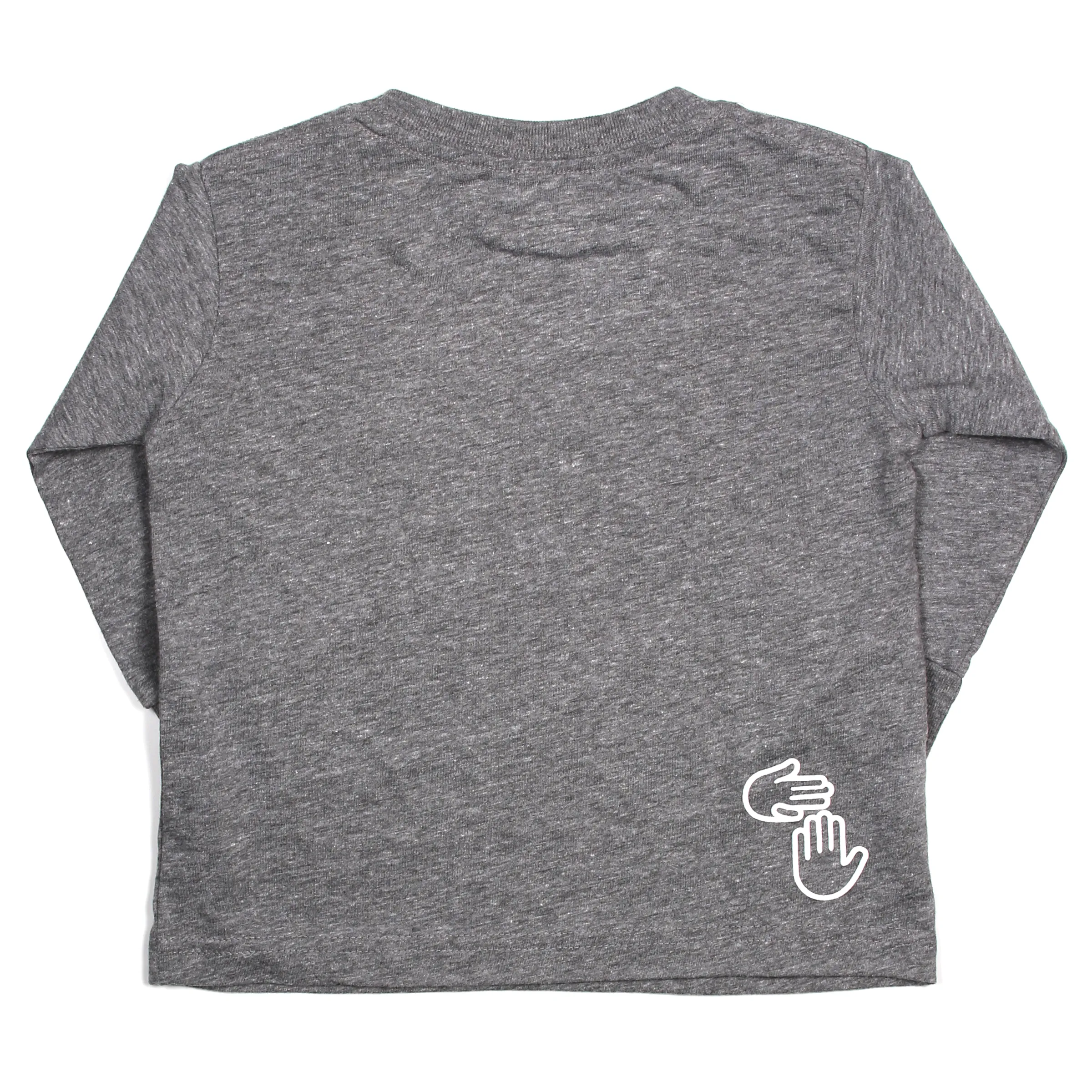 Michigan Hands Long Sleeve Toddler Tee (Grey)