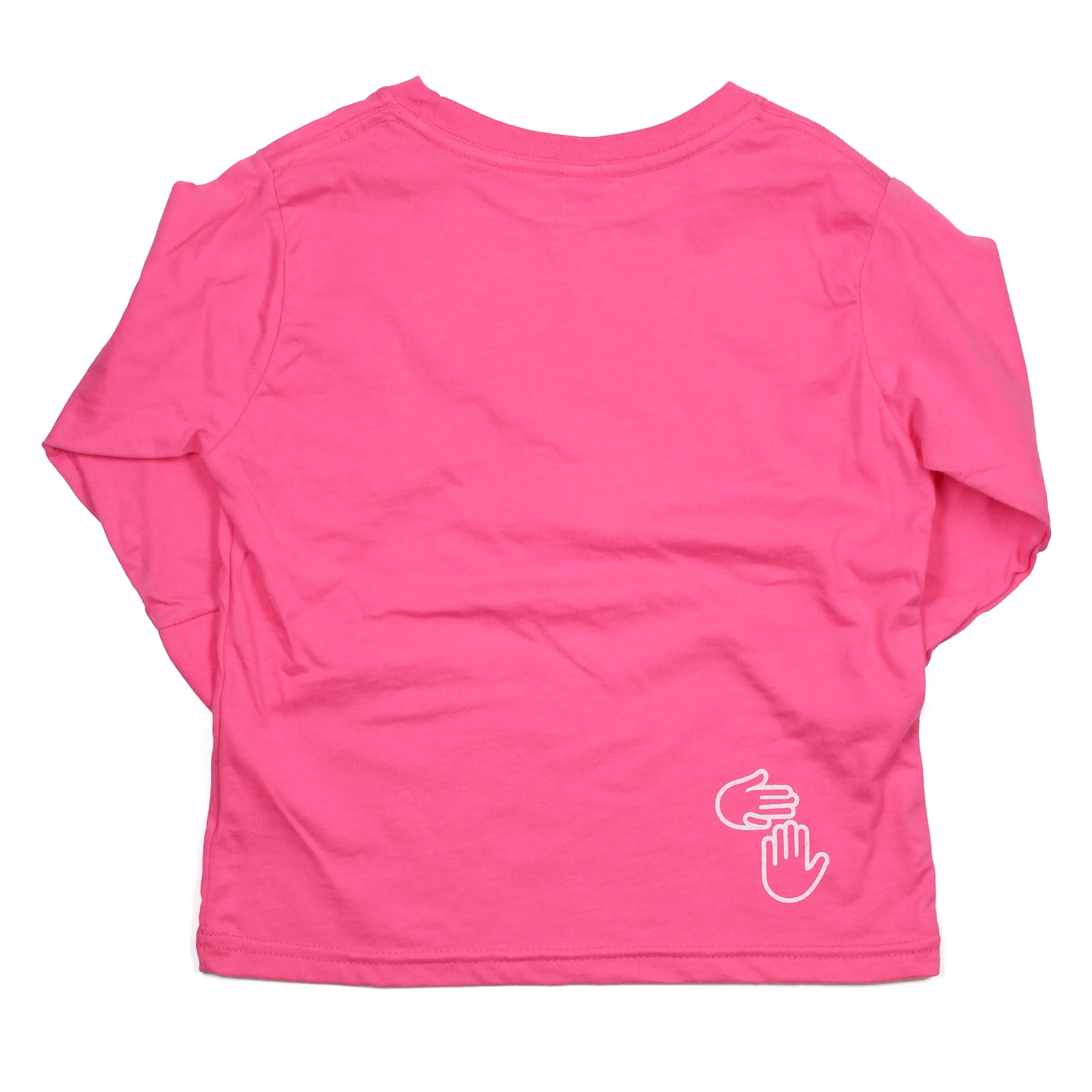 Michigan Hands Long Sleeve Toddler Tee (Pink)