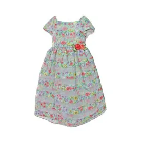 Mint Stripe Bunny Toddler Dress