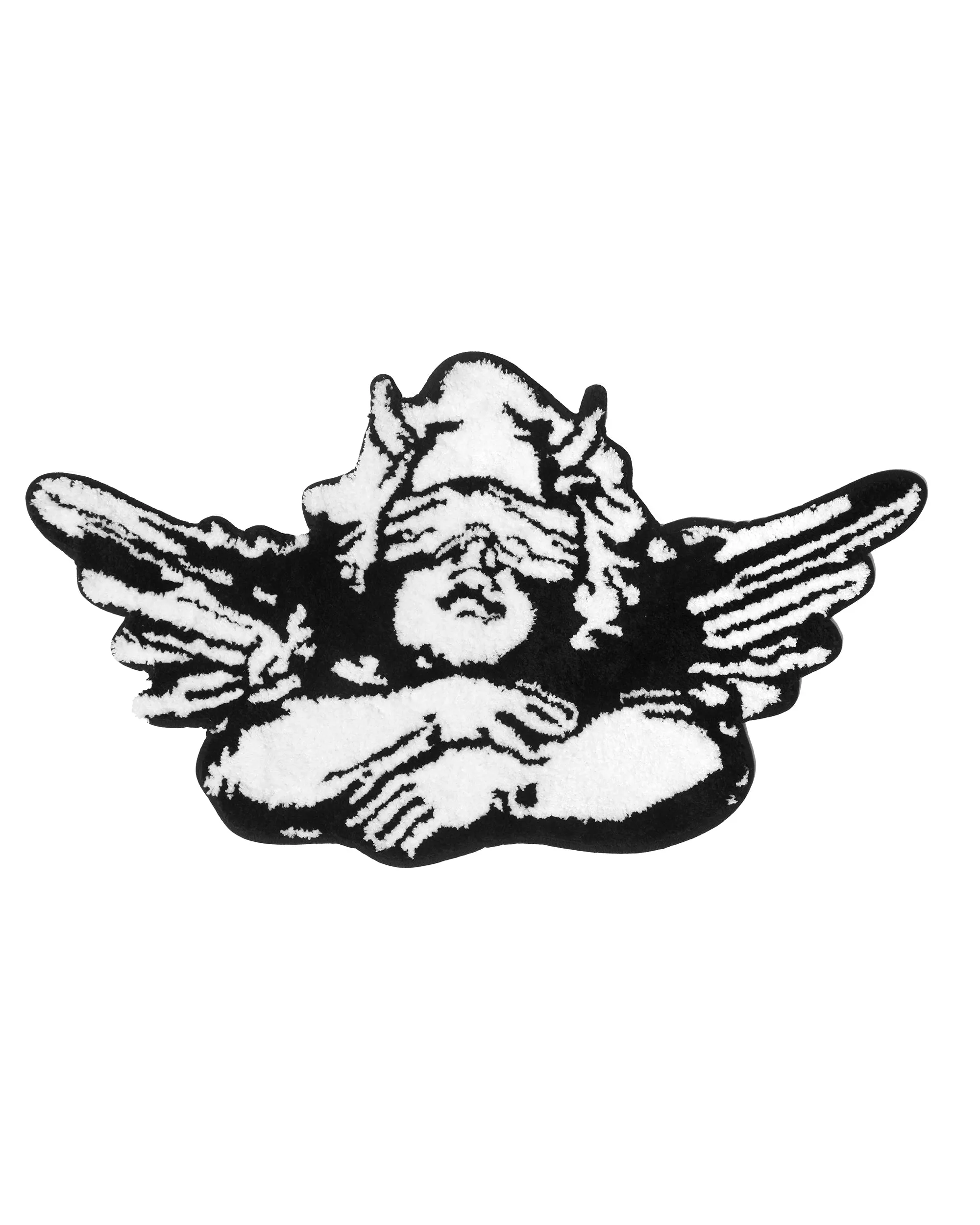 Monochrome Cherub Bath Mat